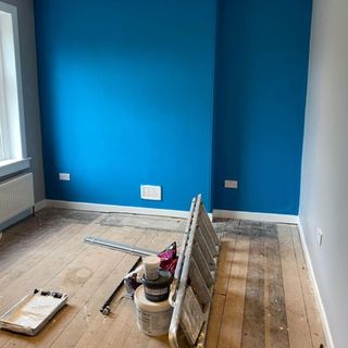 makeover of bedroom and wooden flooring