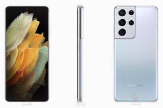 Samsung Galaxy S21 Ultra press render in Phantom Grey