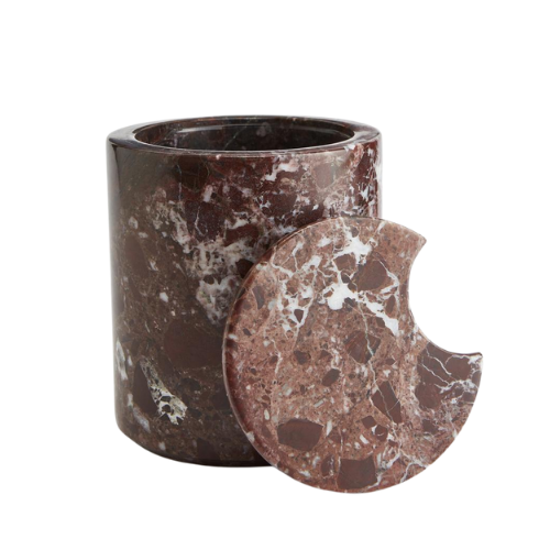 Pavel Red Marble Ice Bucket