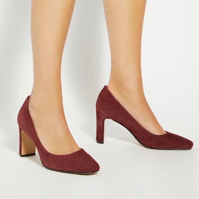 Dune London burgundy court heels
