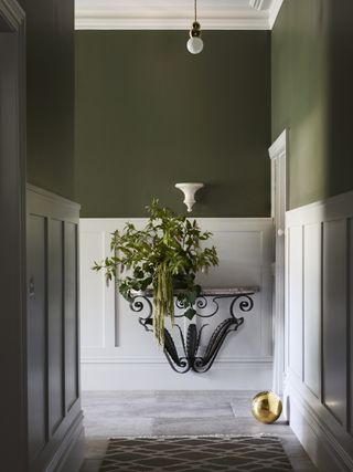 An entryway accented with greenery