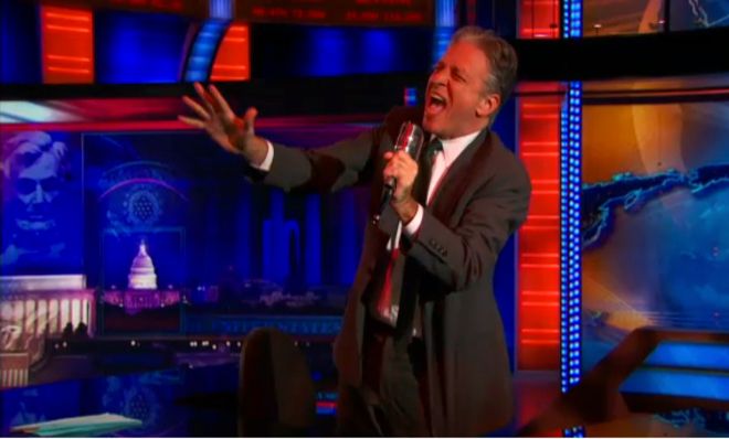 Jon Stewart sings