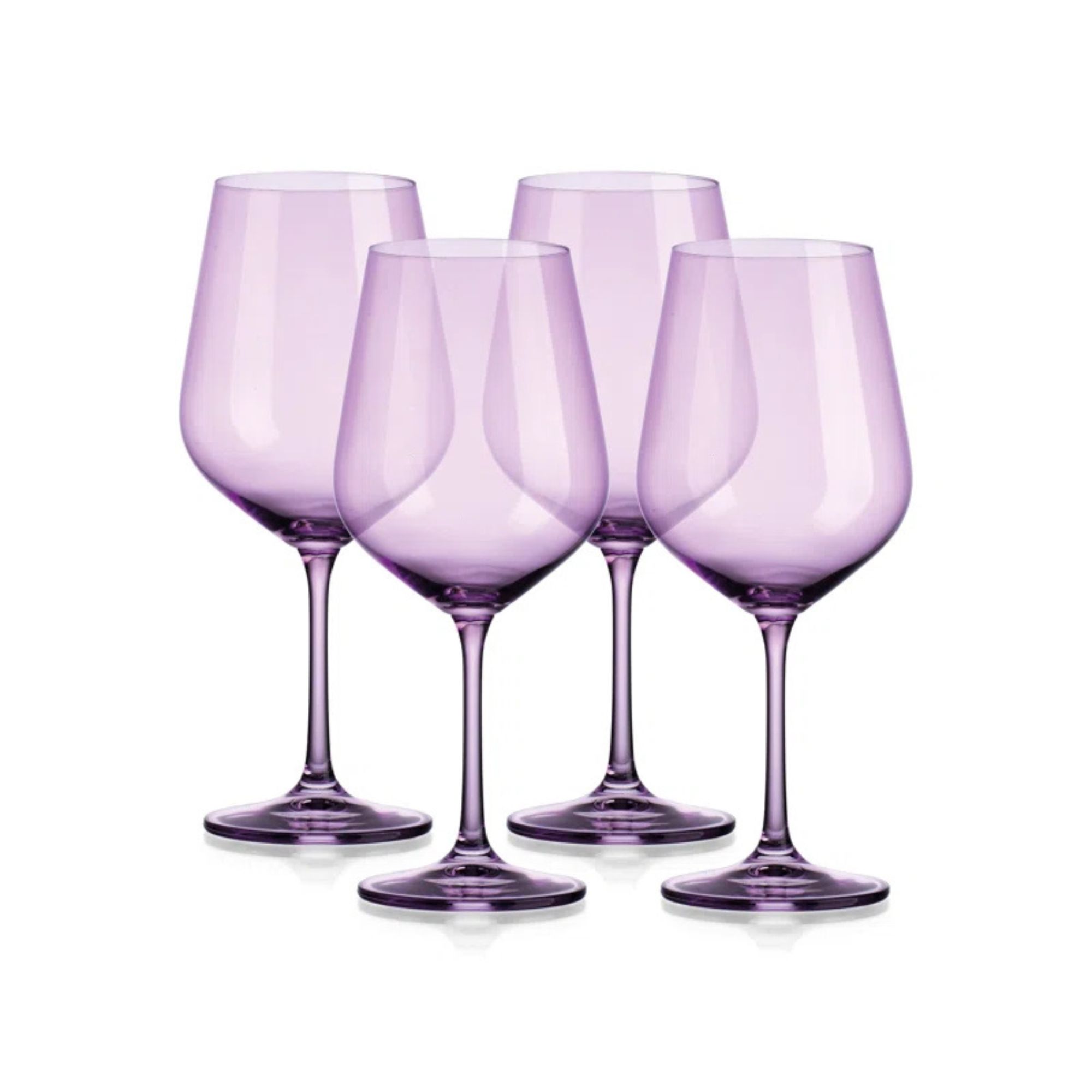 Amelia Sheer Red Wine 23oz (Set of 4) in Lavender