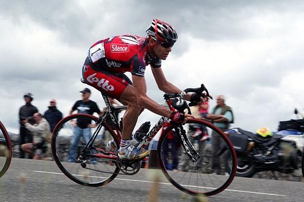 Evans goes down a descent