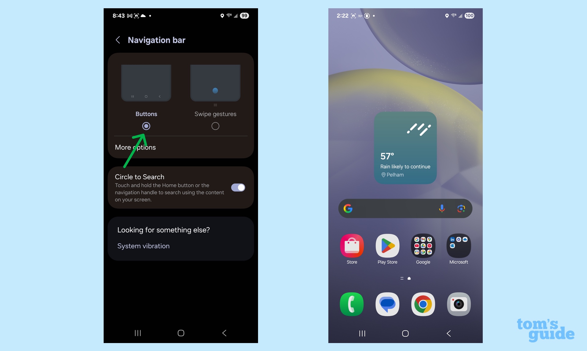 Restore the taskbar to the bottom of the One UI 7 interface 