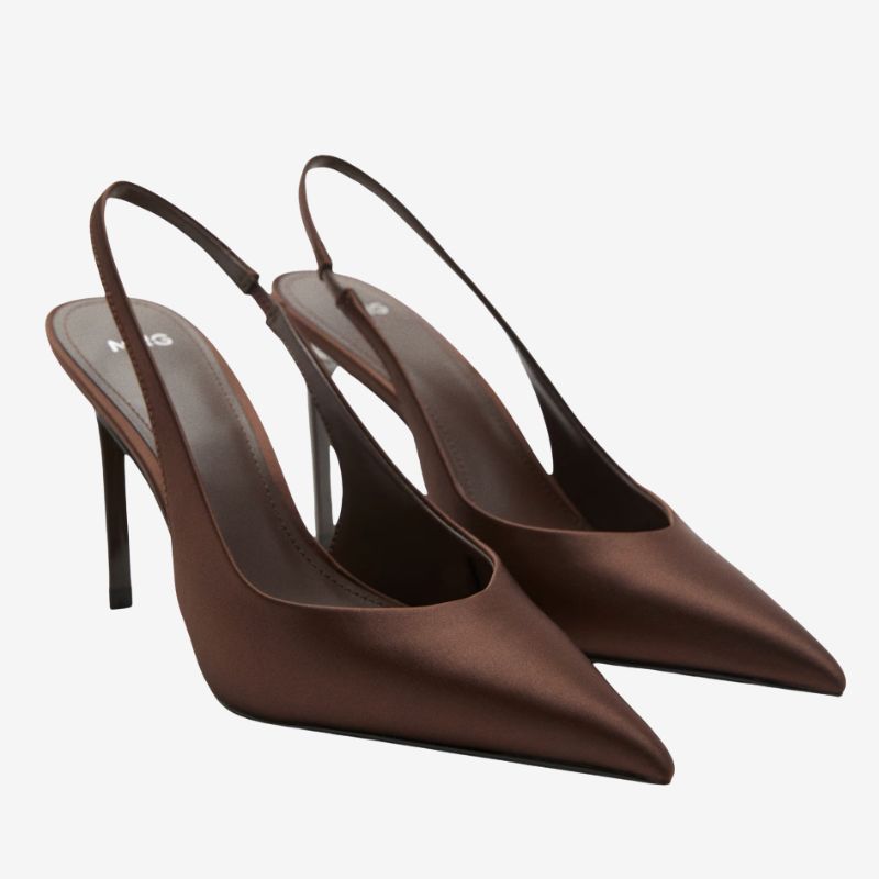 Image of brown slingback heels