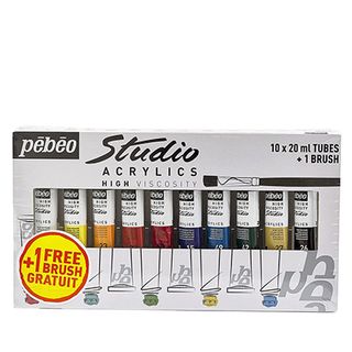 Product shot of Pebeo Studio Acrylics, one of the best acrylic paints