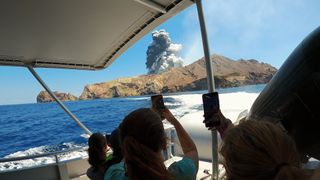 Boat footage from the documentary The Volcano