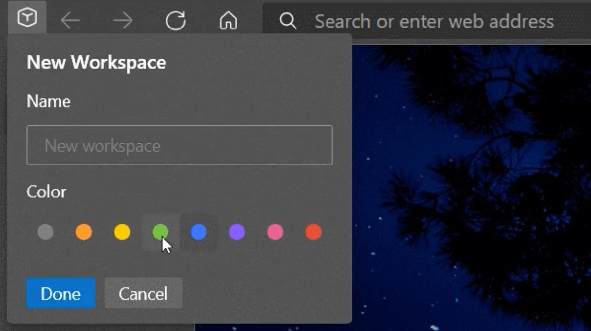 Workspaces in Microsoft Edge