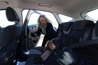 Nicola King is terrified as she sees Angel King unconscious in the backseat of her car after a car accident