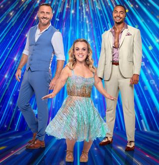 Ellie, Tyler and Will from Strictly Come Dancing Live Tour 2023 in their Strictly outfits