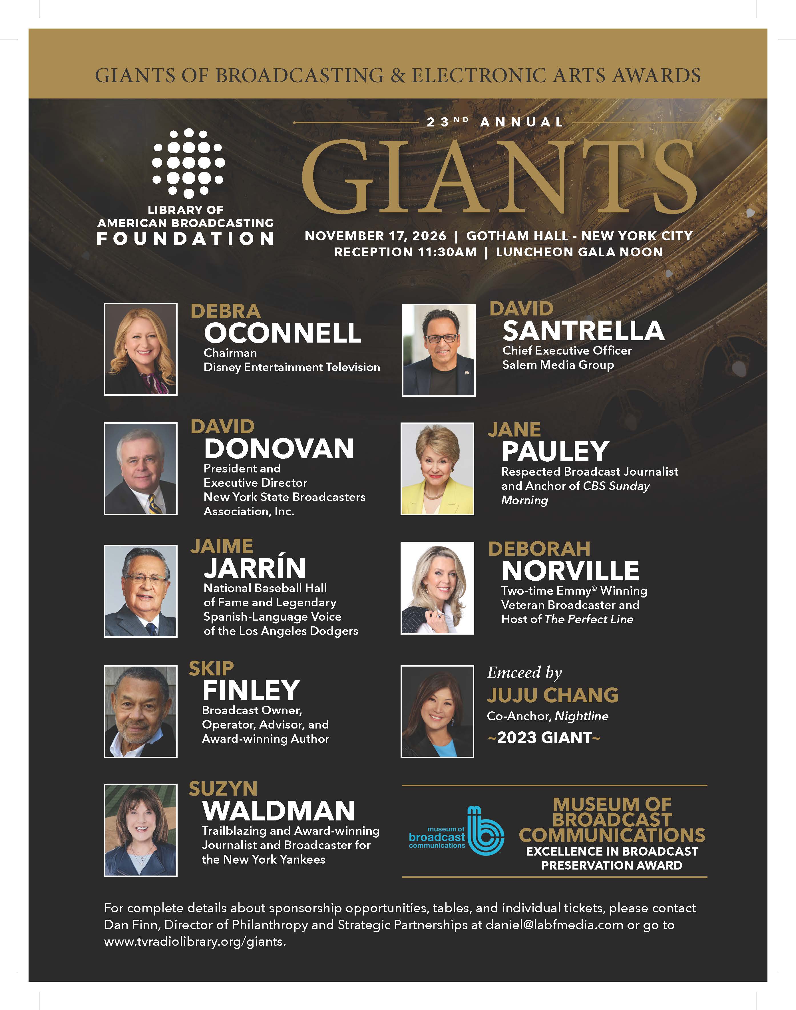 2026 Giants of Broadcasting Honorees
