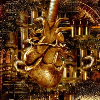 This collage is a digitally enhanced pencil drawing of the human heart and photographs of different brass instruments. This image received an award from the Wellcome Trust, as part of the annual Wellcome Image Awards, for its ability to communicate the wo