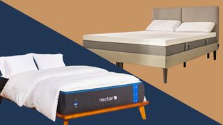 Emma vs Nectar: Image shows the Nectar mattress on the left and the Emma mattress on the right