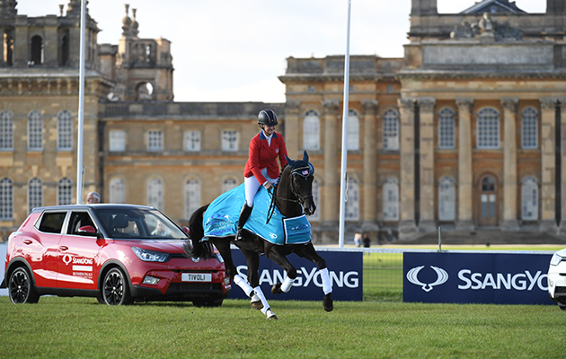 Lap of honour backdrops don&rsquo;t get much better than this: America&rsquo;s Kimberly Severson soaks up the atmosphere aboard Cooley Cross Border
