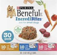 Purina Beneful Small Breed Wet Dog Food Variety Pack RRP: $27.78 | Now: $20.58 | Save: $7.20 (24%)
