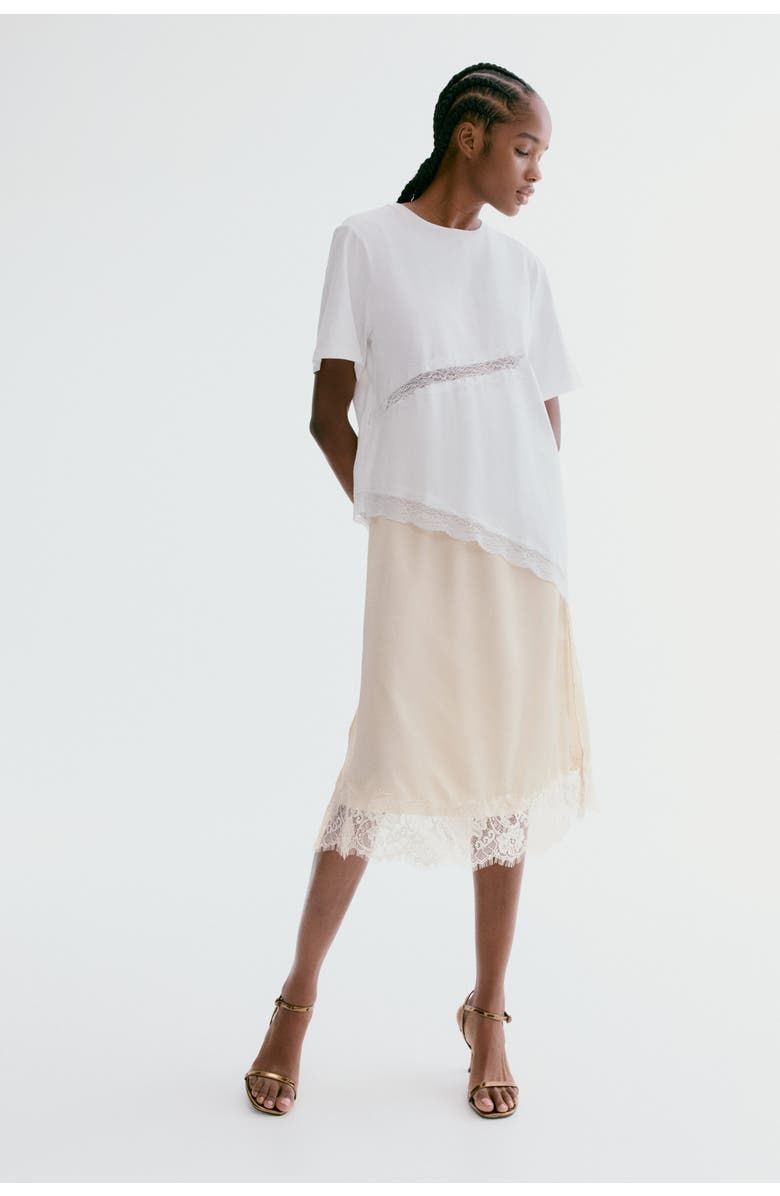 Lace-Trimmed Skirt