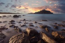 st. michael's mount in the distance.