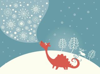 A dragon vector, one of the best free Christmas vectors