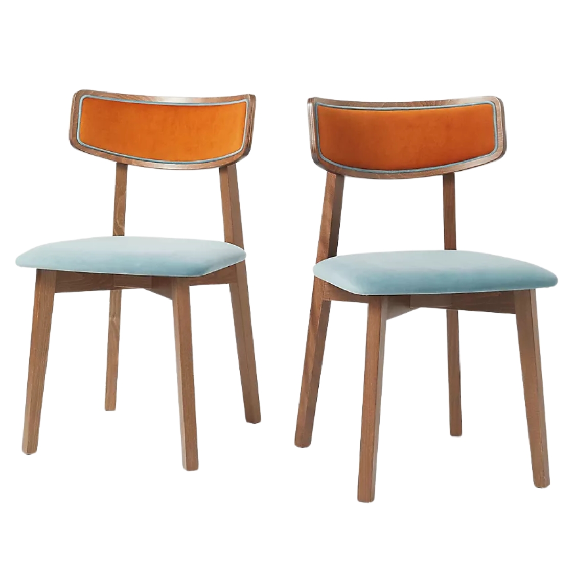 Anthropologie, Amy Velvet-Upholstered Dining Chairs, Set of Two