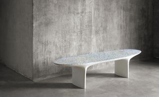 Brodie Neill's Gyro table, created sustainably from ocean plastic waste