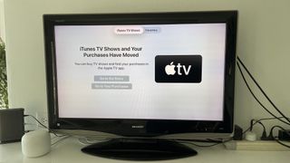 Apple TV interface for TV Shows channel