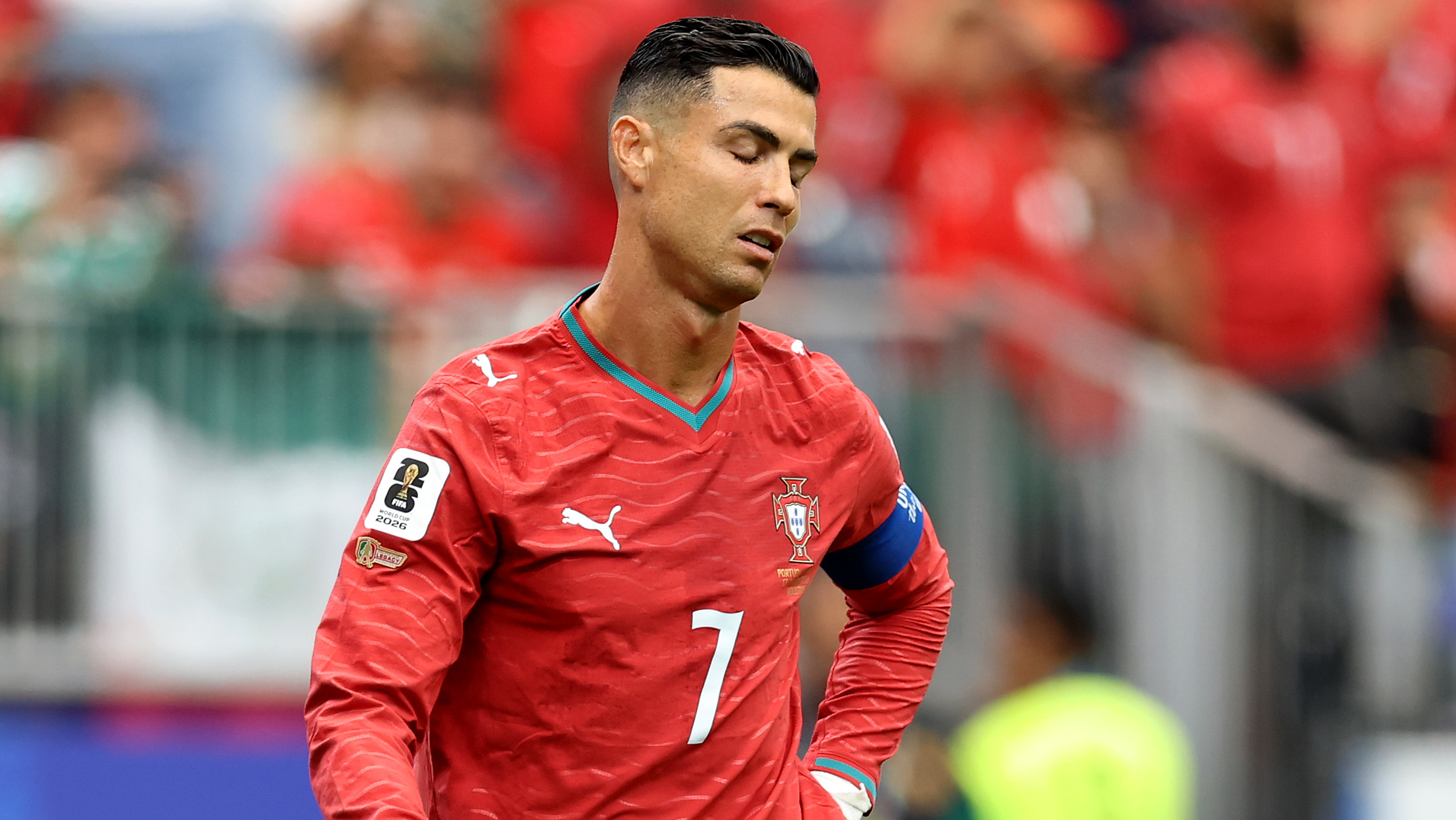 Cristiano Ronaldo during the World Cup game between Portugal and DR Congo