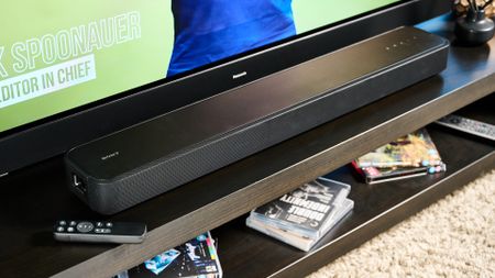 A black Sony HT-S2000 soundbar