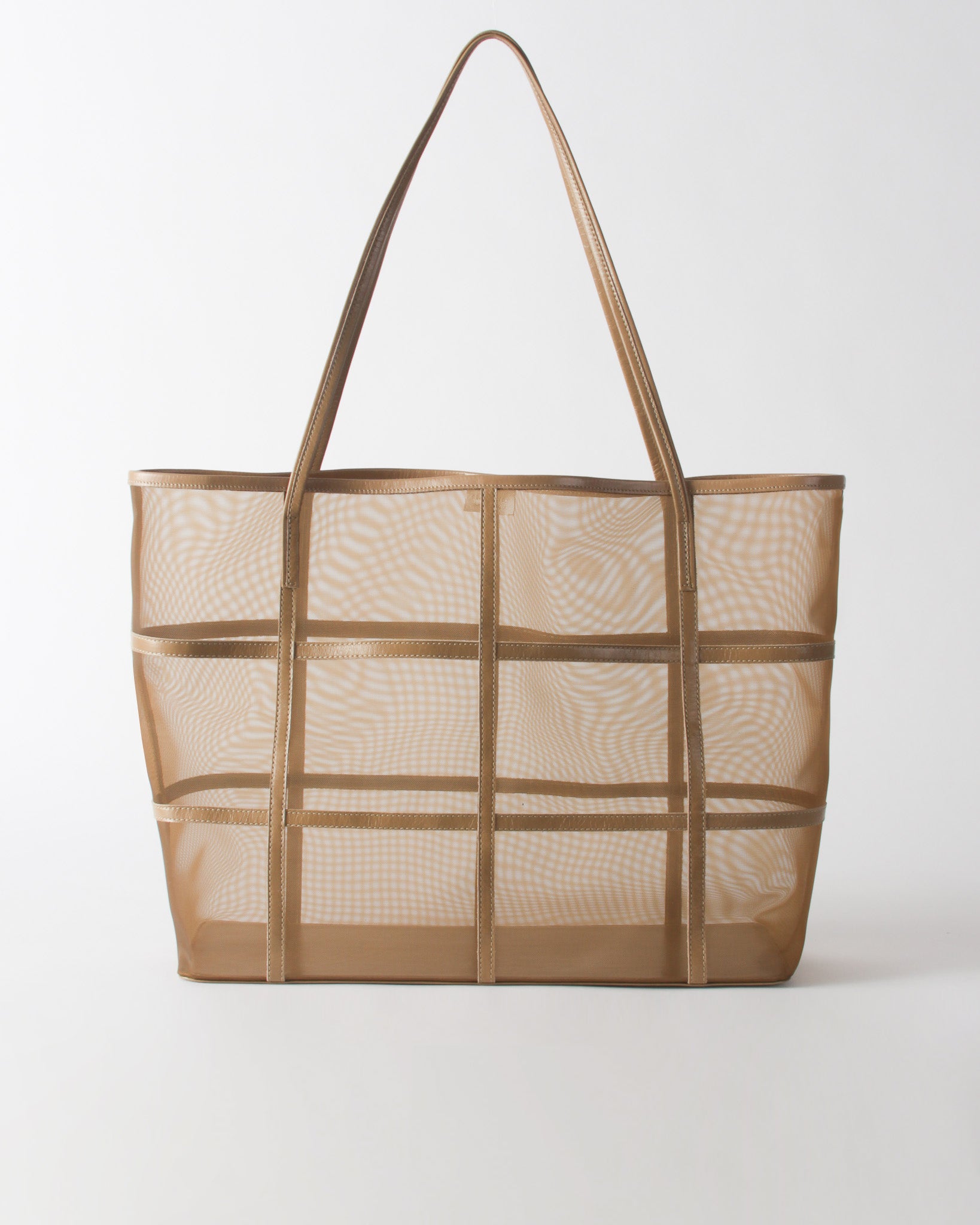 Ariah Tote Mesh + Leather Cappuccino