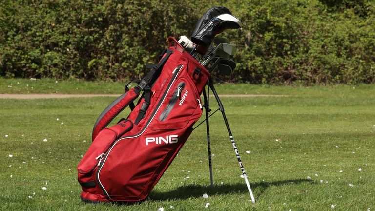 Ping hoofer golf bag pictured