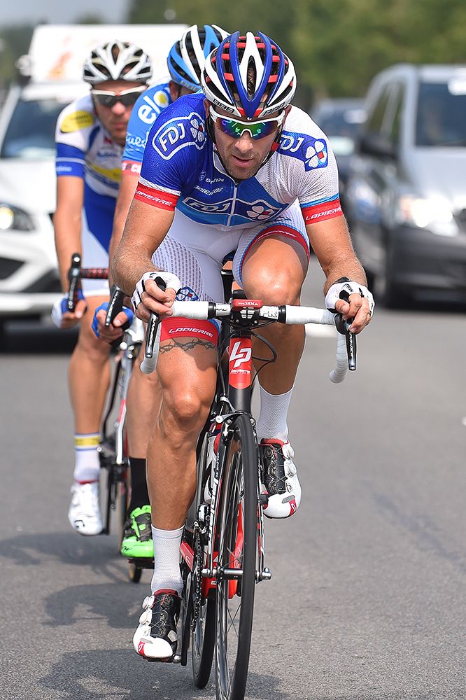 David Boucher (FDJ), Edward Theuns (Topsport Vlaanderen-Baloise) and Frederik Veuchelen (Wanty-Groupe Gobert) in the breakaway