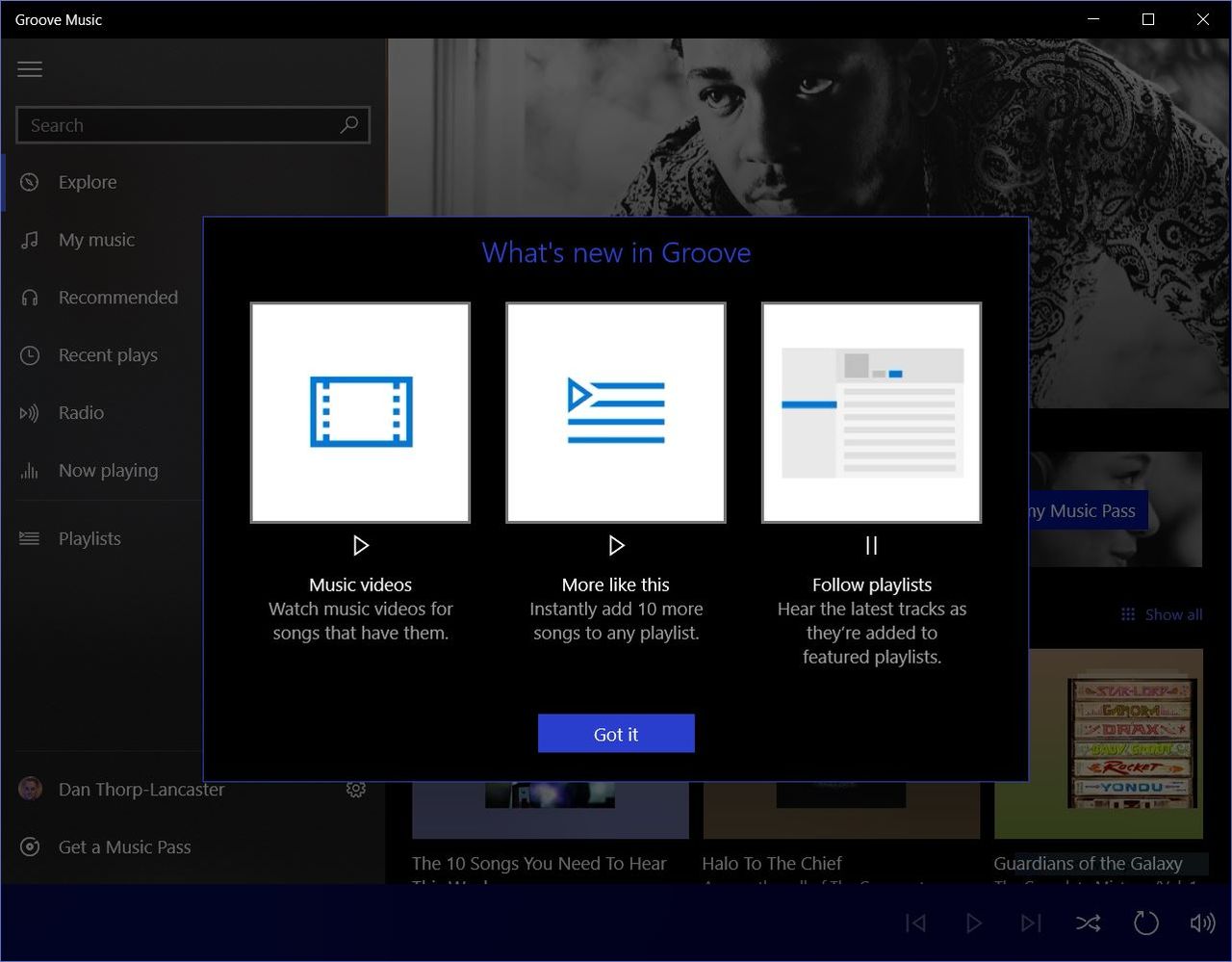 After around a month of testing with Insiders, it looks like Microsoft has started pushing a new look and new features to [Groove Music](/groove-music) production users.