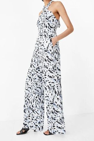 Hush Zebra Halterneck Jumpsuit