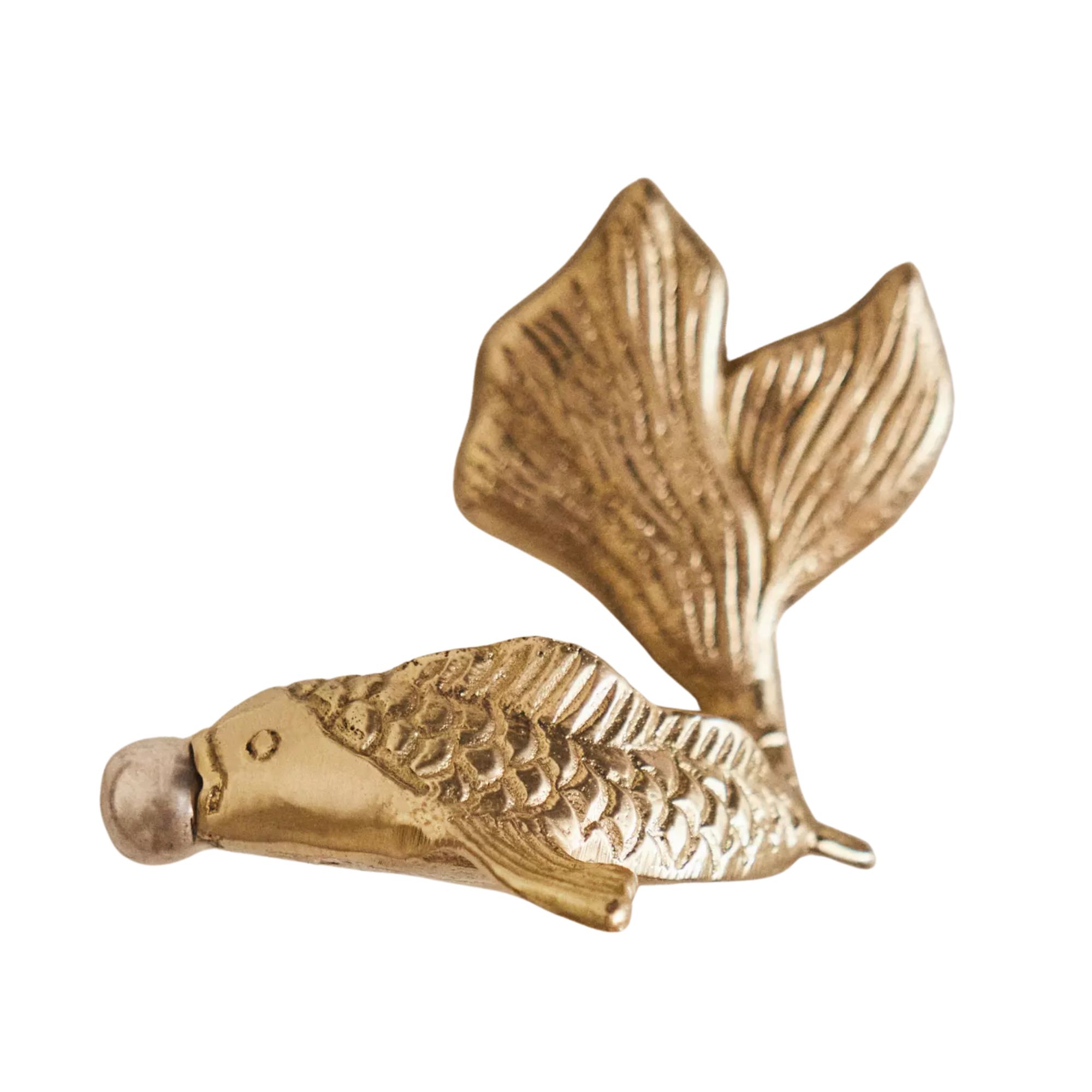 Gold Koi fish bath hook