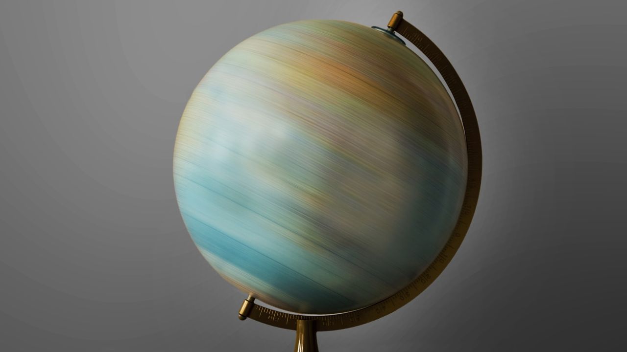 Globe spinning.