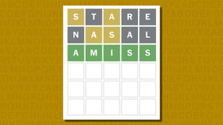 Wordle answer 789 on a yellow background