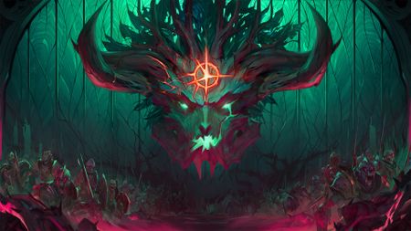 The horned head of an evil overlord