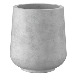 A large gray textured pot