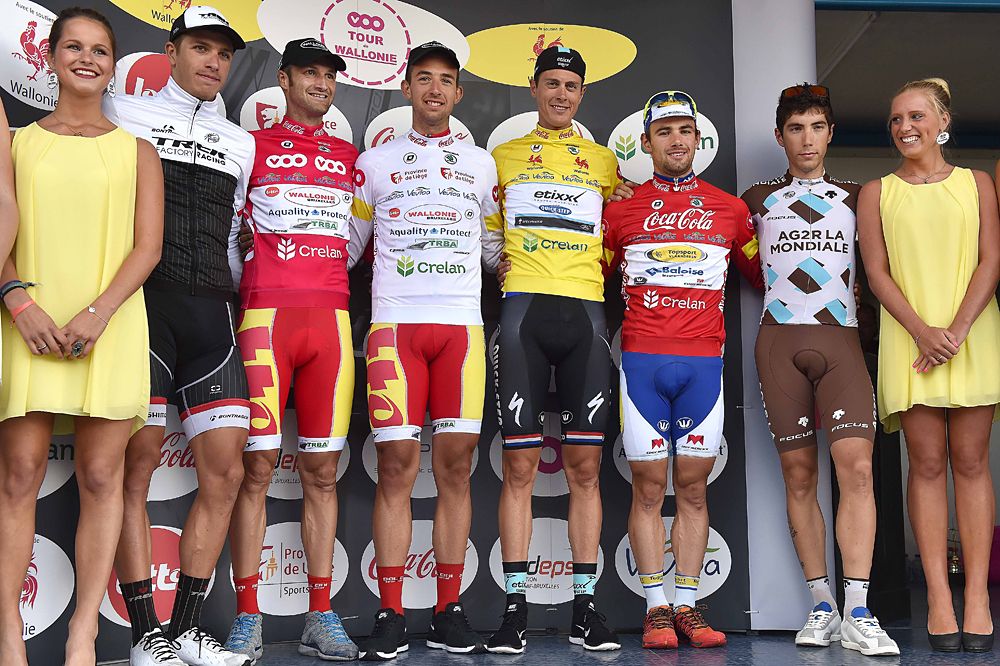 The jersey winners at the Tour de Wallonie