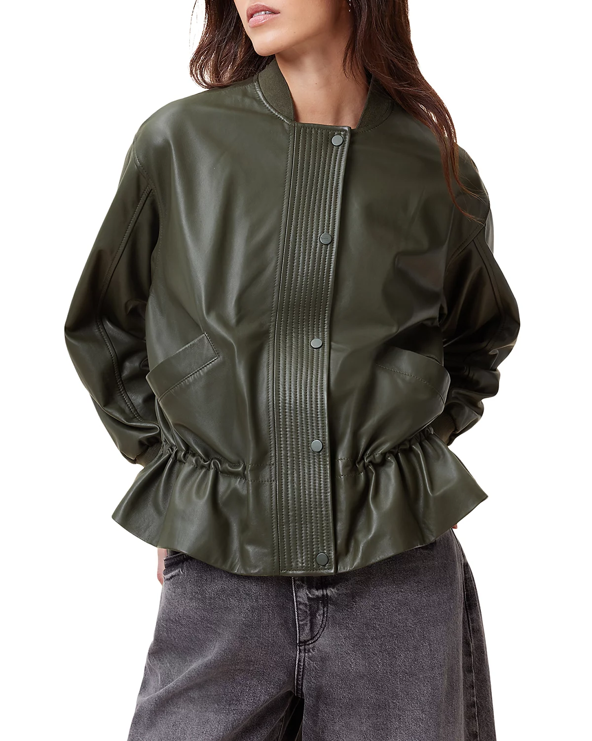 ALLSAINTS, Sofi Leather Bomber Jacket