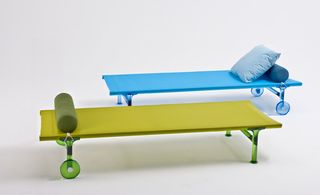 Modern style green and blue day beds
