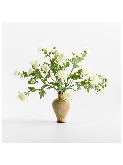 Faux White Mum Stem