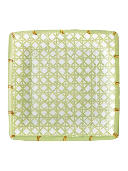 Trellis Square Paper Salad & Dessert Plates, Set of 16