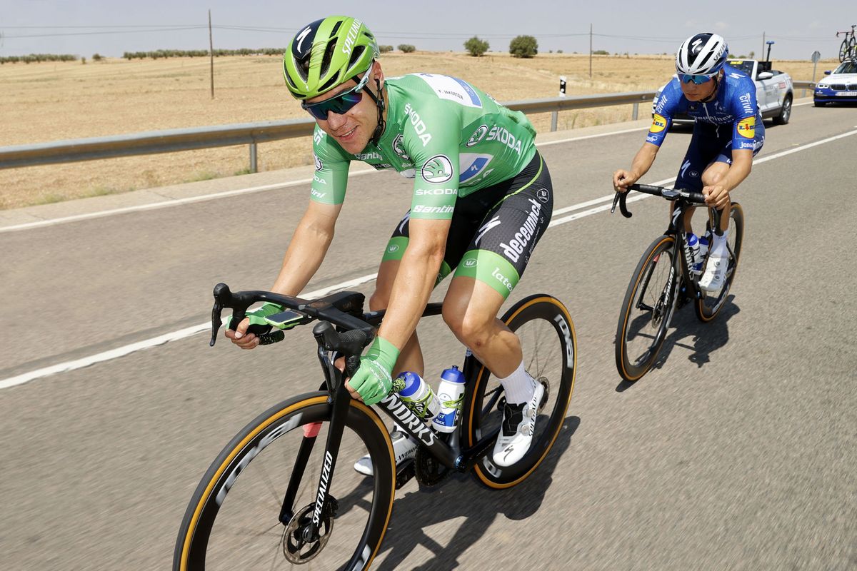 Vuelta Espana 2021 - 76th Edition - 5th stage Tarancon - Albacete 184,4 km - 18/08/2021 - Fabio Jakobsen (NED - Deceuninck - Quick-Step) - photo Luis Angel Gomez/BettiniPhoto&Acirc;&copy;2021