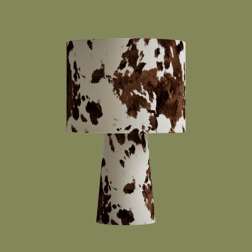 M&amp;amp;S, Fabric Cow Print Table Lamp
