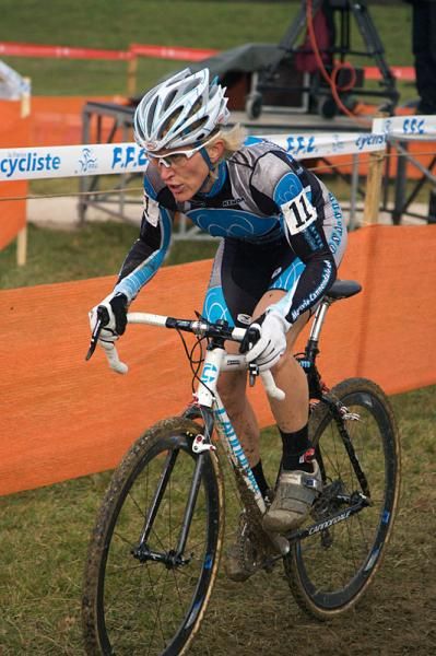Sue Butler at the Nommay World Cup 'cross race.