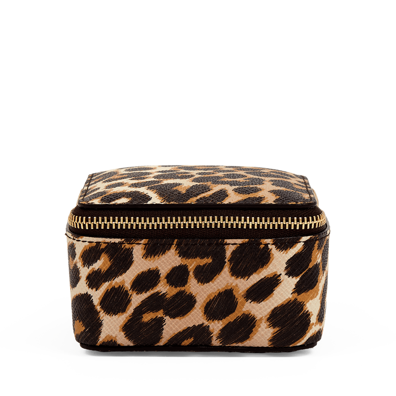 Medium Square Trinket Case in Panama Leopard