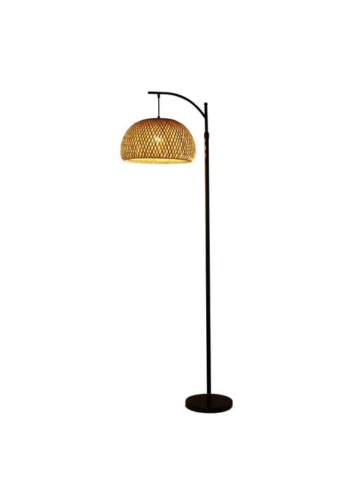 Classic Handwoven Rattan Floor Lamp