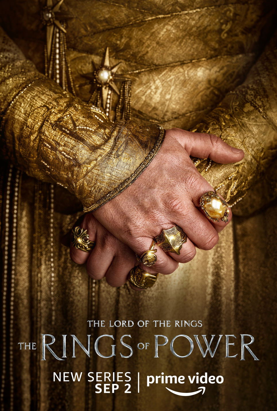 A poster for the Lord of The Rings: The Rings of Power Series