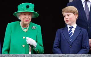 Queen Elizabeth and Prince George at the Platinum Jubilee